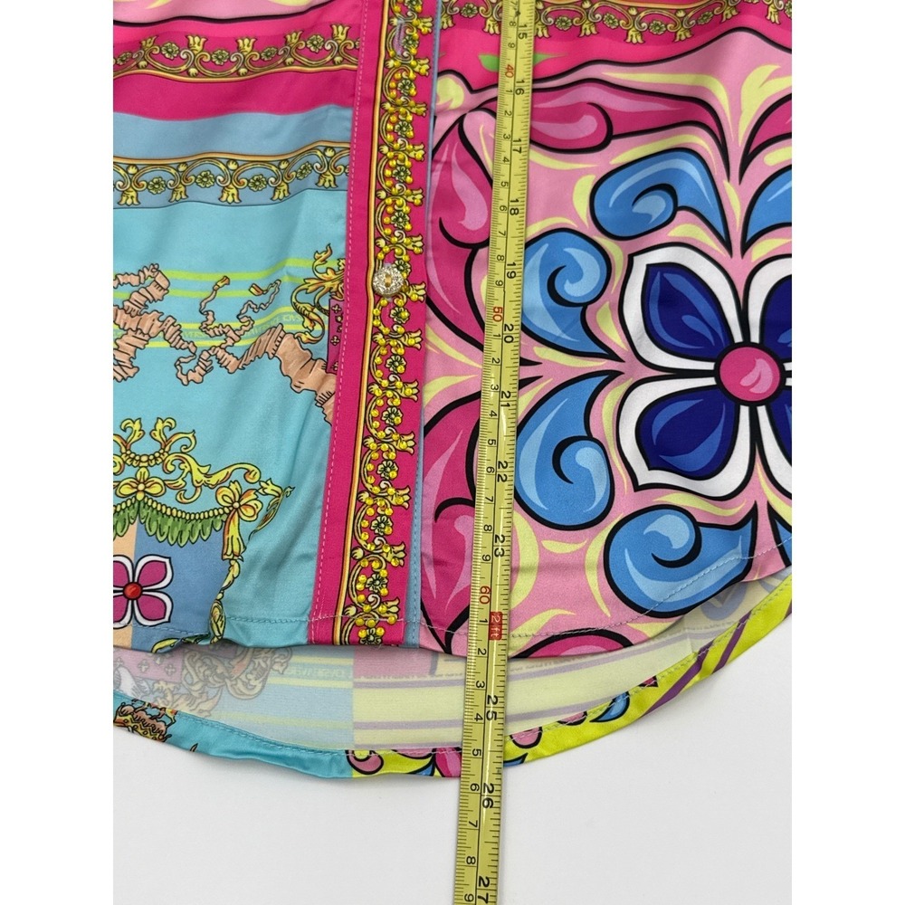 BanJul Women Multi-Color Baroque Floral Print 2-Piece Satin Lounge Set Size S - Picture 10 of 16